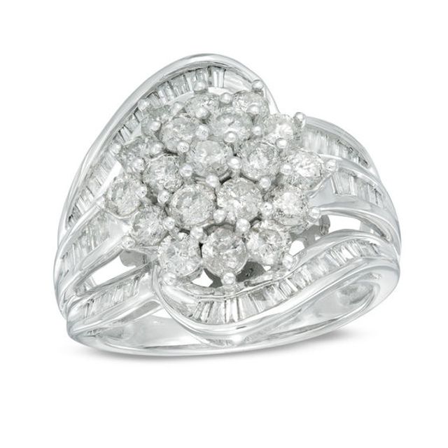 Previously Owned - 2 CT. T.w. Multi-Diamond Ring in 10K White Gold