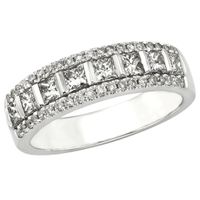 Previously Owned - 7/8 CT. T.w. Princess-Cut Diamond Anniversary Band in 14K White Gold (I/I2)