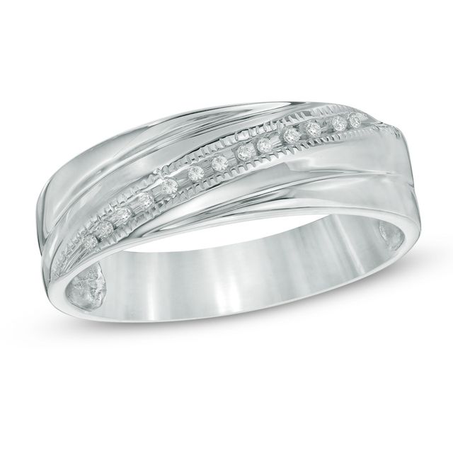 Previously Owned - Diamond Accent Wedding Band in Sterling Silver