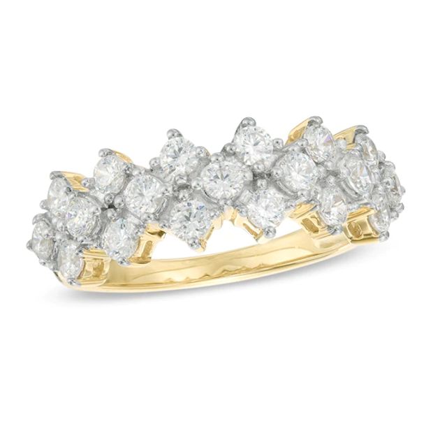 Previously Owned - 1 CT. T.w. Diamond Triple Row Anniversary Ring in 10K Gold