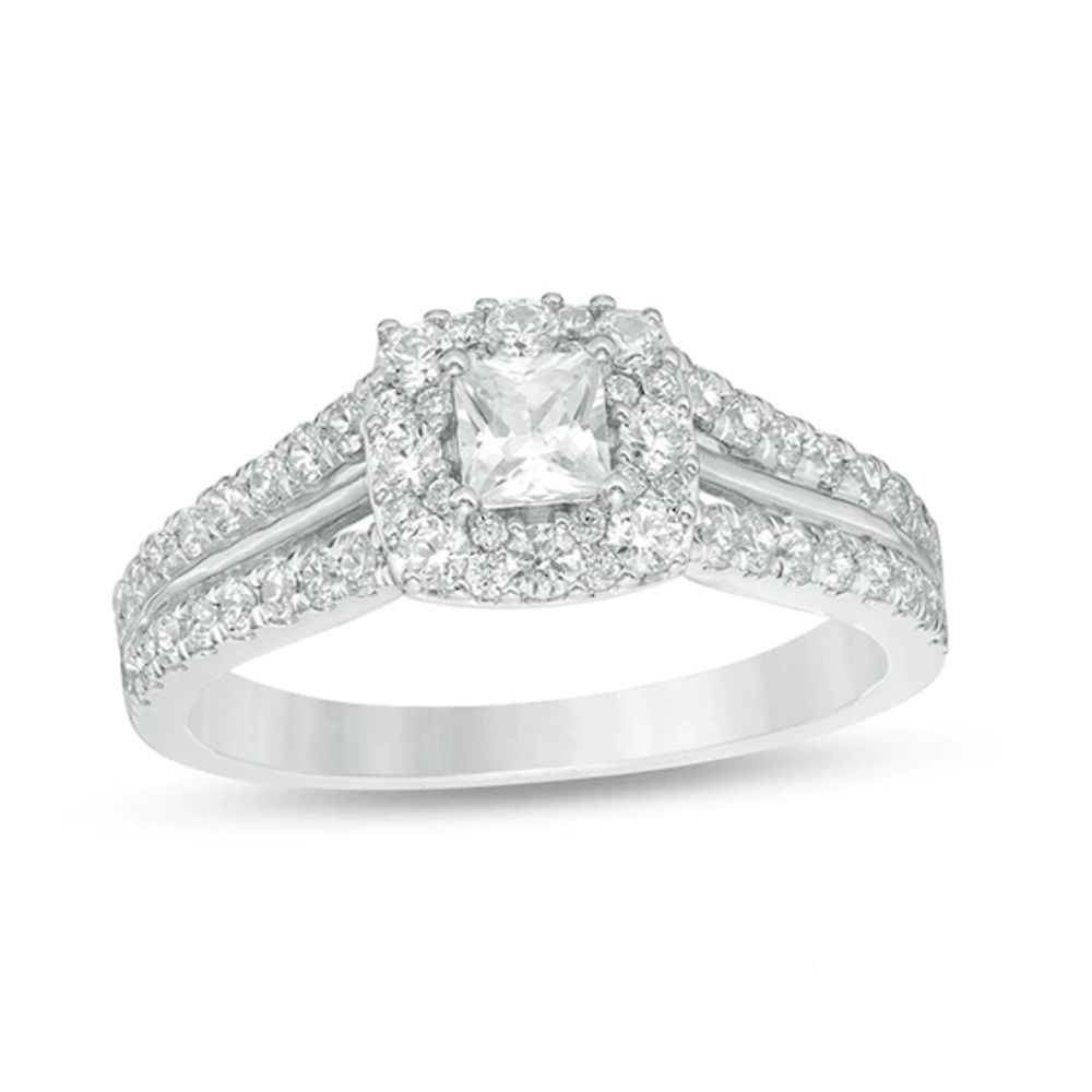 Previously Owned - Love's Destiny by Peoples 1 CT. T.w. Princess-Cut Diamond Engagement Ring in 14K Two-Tone Gold