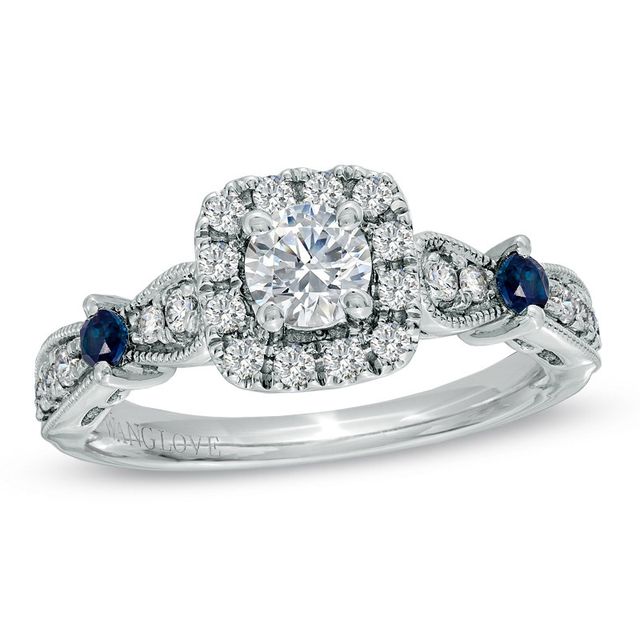 Previously Owned - Vera Wang Love Collection 3/4 CT. T.w. Diamond Vintage-Style Ring in 14K White Gold