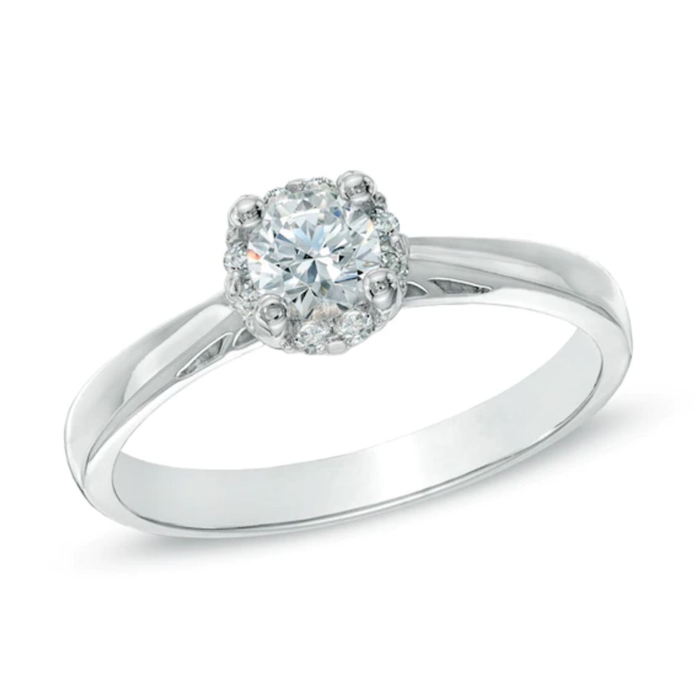 Previously Owned - 1/3 CT. T.w. Diamond Engagement Ring in 14K White Gold (I/I1)