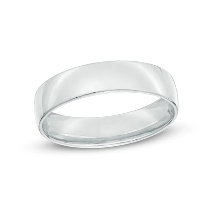 Previously Owned - 5.5mm Comfort Fit Wedding Band in 14K White Gold