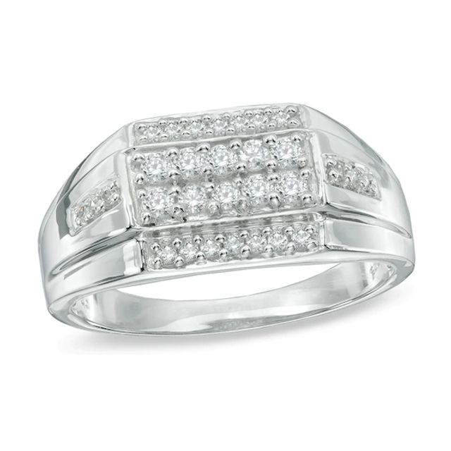 Previously Owned - Men's 1/2 CT. T.w. Diamond Ring in 10K White Gold