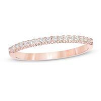 Previously Owned - 1/6 CT. T.w. Diamond Wedding Band in 14K Rose Gold