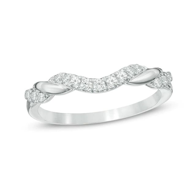 Previously Owned - 1/5 CT. T.w. Diamond Contour Anniversary Band in 14K White Gold