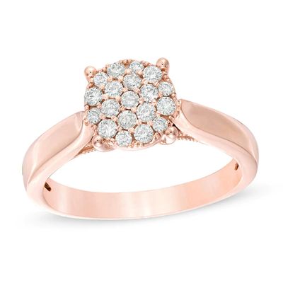Previously Owned - 1/3 CT. T.w. Composite Diamond Ring in 10K Rose Gold