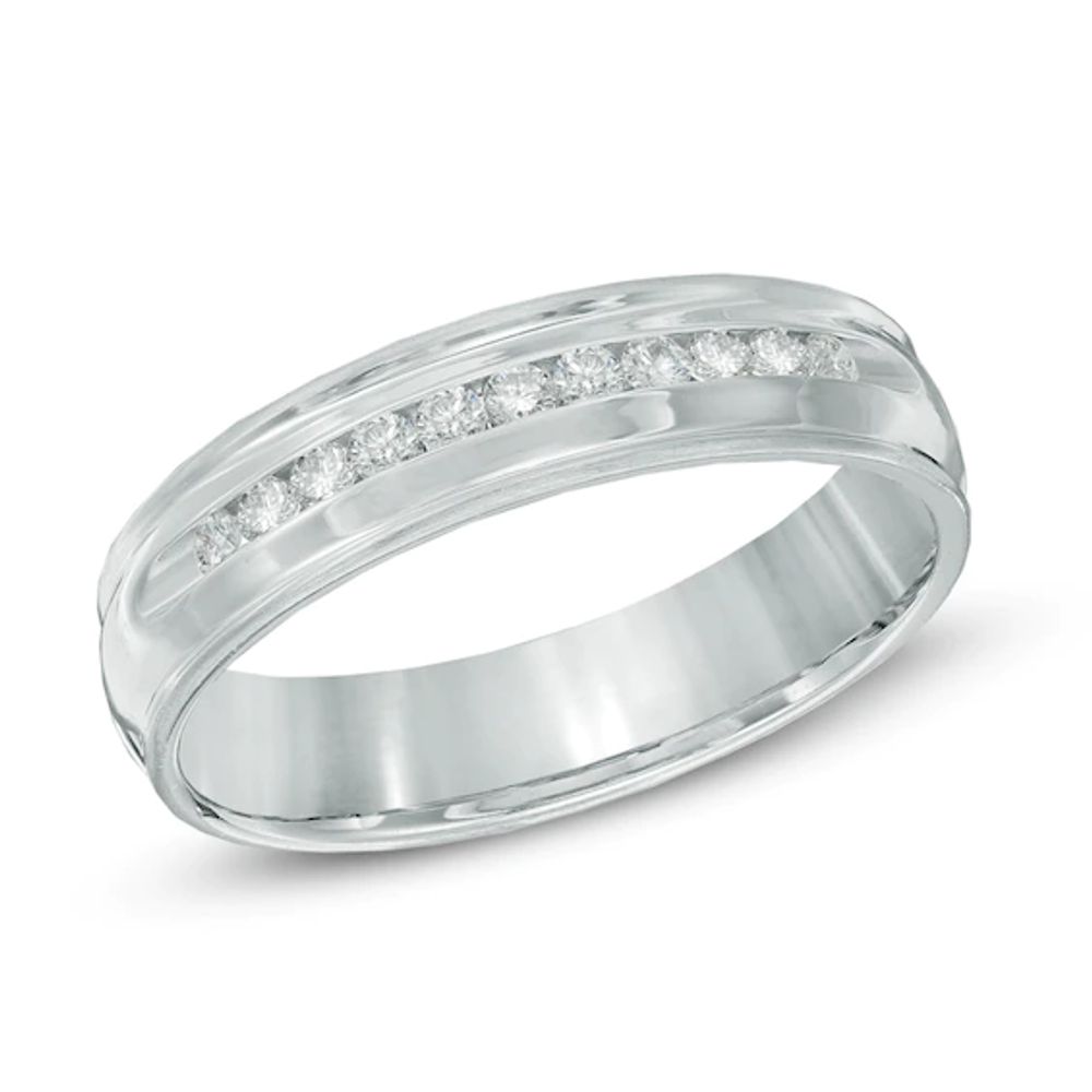 Previously Owned - 1/4 CT. T.w. Diamond Comfort Fit Wedding Band in 14K White Gold