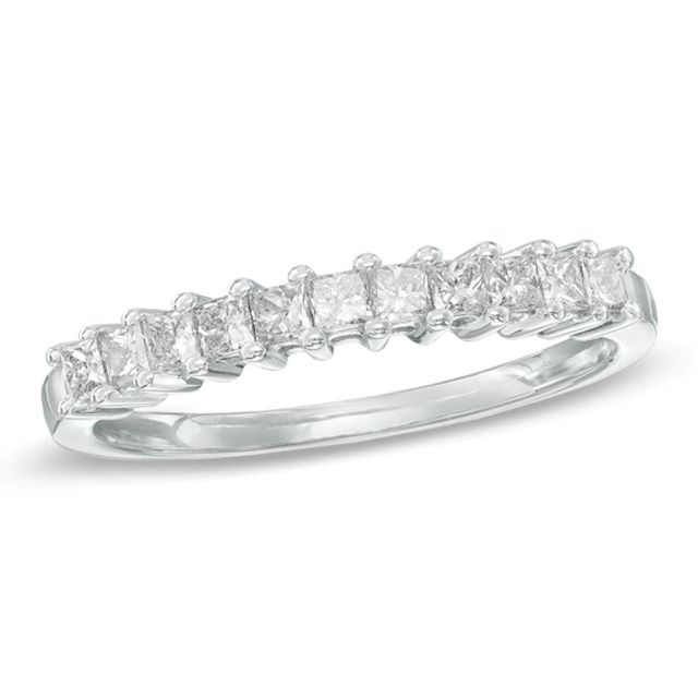Previously Owned - 1/2 CT. T.w. Princess-Cut Diamond Anniversary Band in 14K White Gold