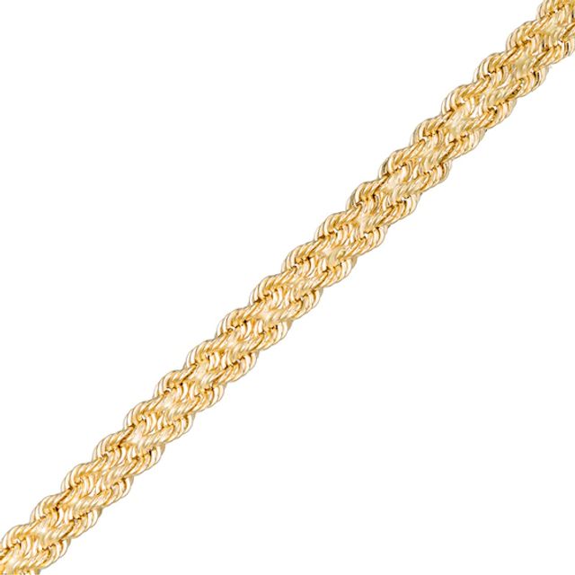 Previously Owned - Made in Italy 4.2mm Double Rope Chain Bracelet in 14K Gold - 7.5"