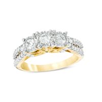Previously Owned - 1 CT. T.w. Diamond Past Present FutureÂ® Engagement Ring in 10K Gold