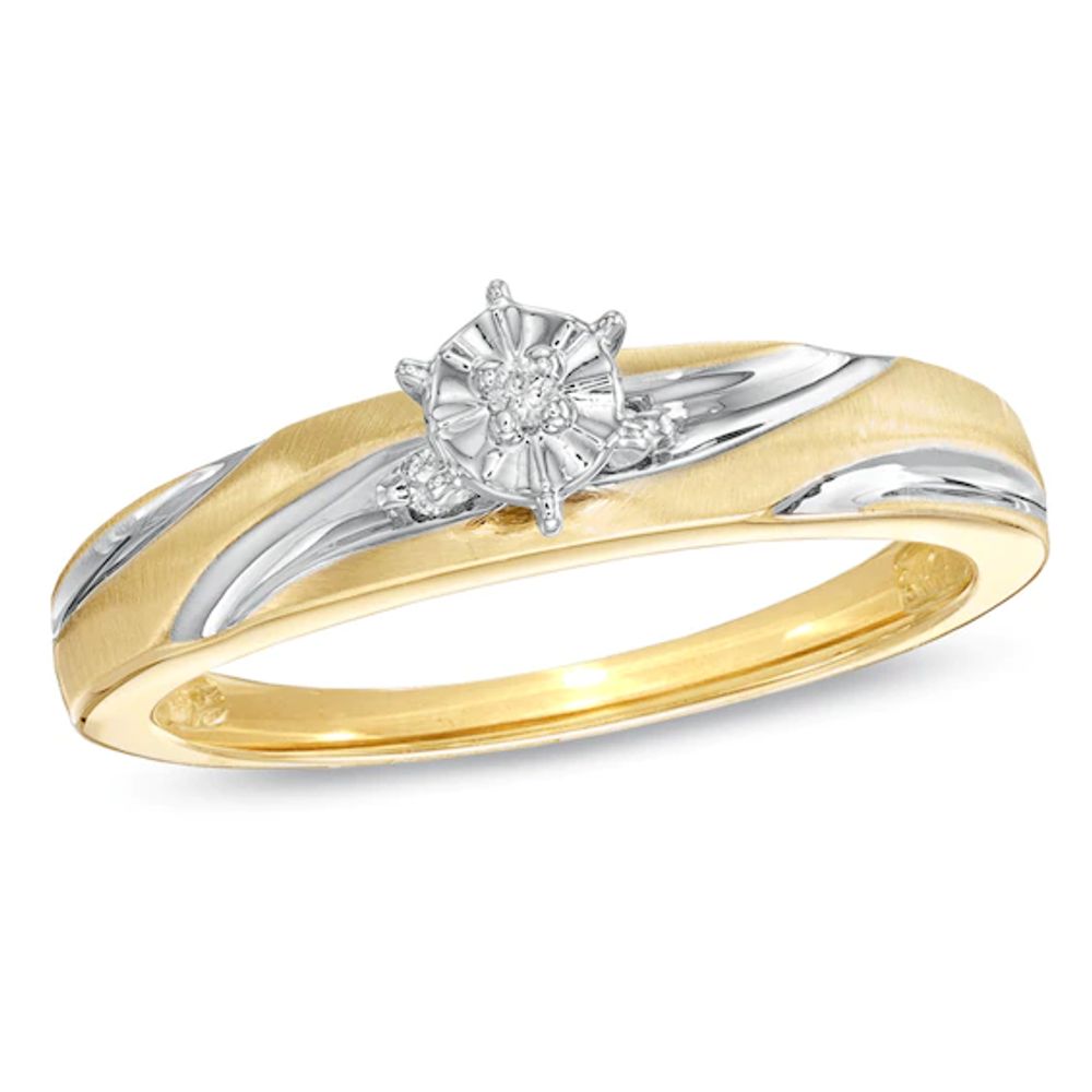 Previously Owned - Diamond Accent Swirl Engagement Ring in 10K Gold