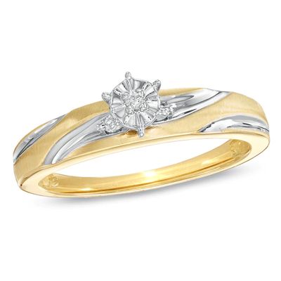 Previously Owned - Diamond Accent Swirl Engagement Ring in 10K Gold