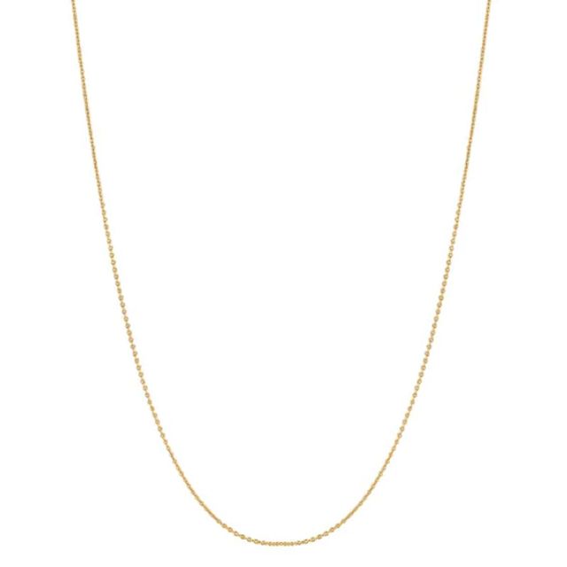 Previously Owned - 0.7mm Cable Chain Necklace in 14K Gold - 18"