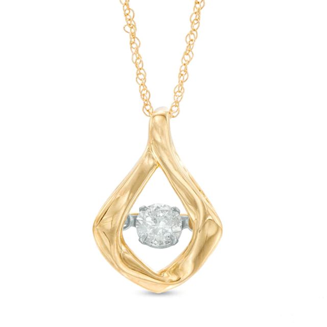 Previously Owned - 1/3 CT. Diamond Solitaire Teardrop Pendant in 10K Gold