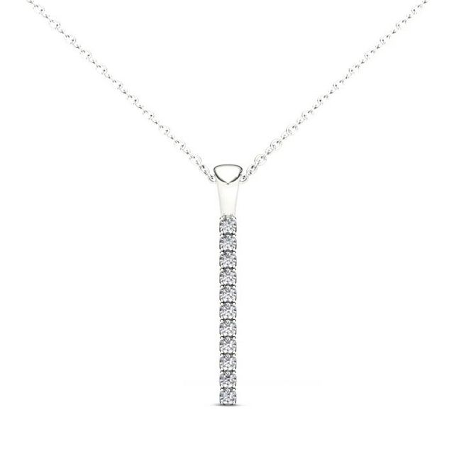 Previously Owned - Line of Loveâ¢ 1/6 CT. T.w. Diamond Pendant in 10K White Gold