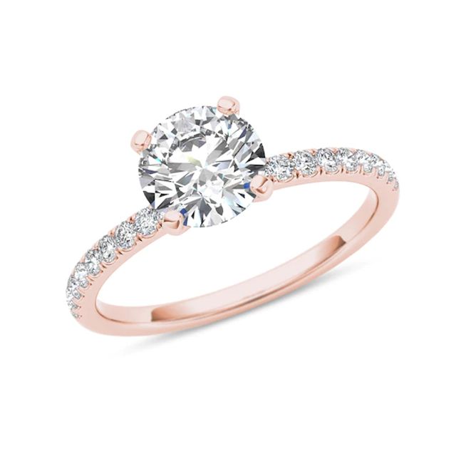 Previously Owned - 1 CT. T.w. Diamond Engagement Ring in 14K Rose Gold