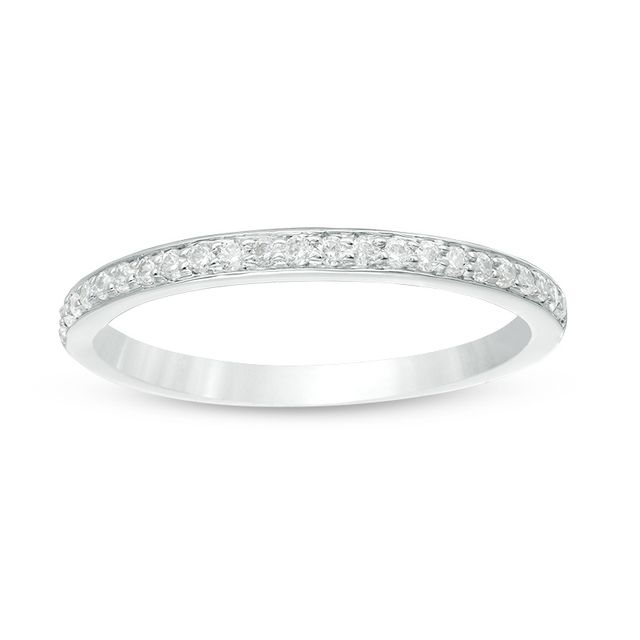 Previously Owned - 1/6 CT. T.w. Diamond Wedding Band in 10K White Gold