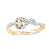 Previously Owned - Interwovenâ¢ 1/10 CT. T.w. Diamond Ring in 10K Gold