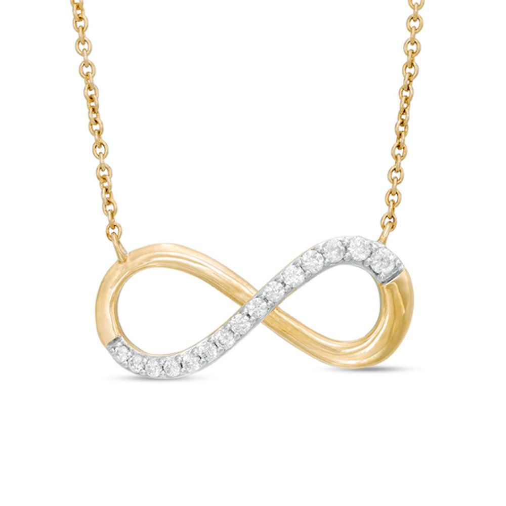 Previously Owned - 1/4 CT. T.w. Diamond Infinity Necklace in 18K Gold