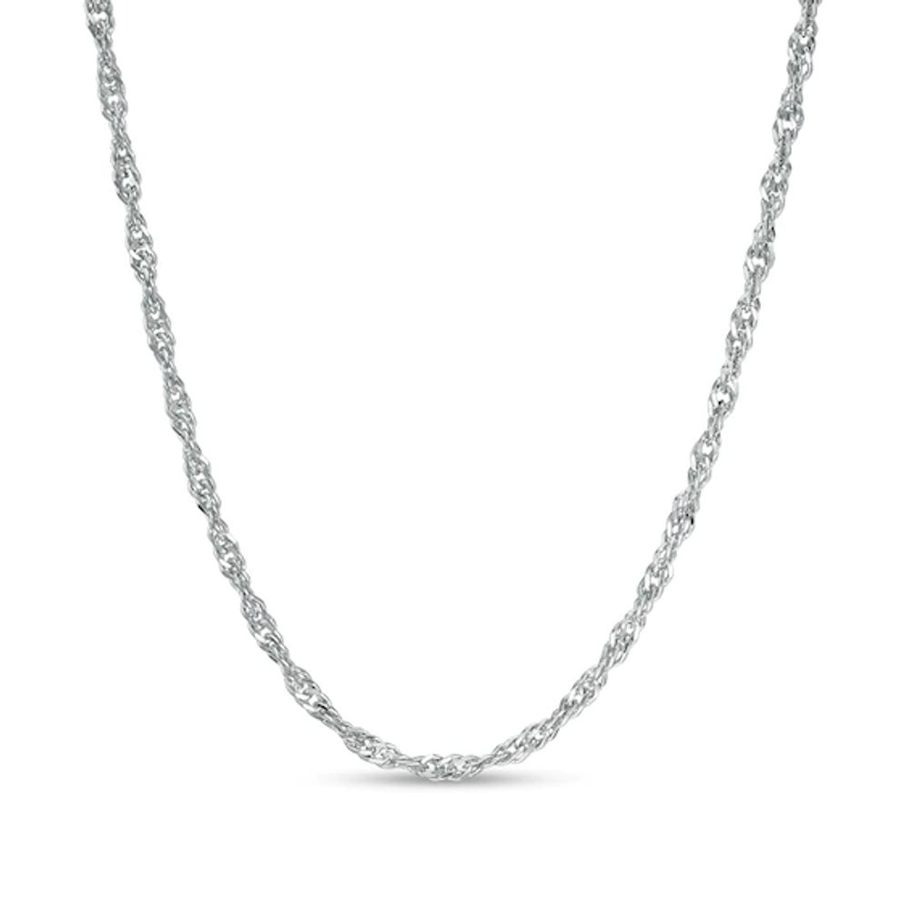 Previously Owned - 1.35mm Singapore Chain Necklace in Sterling Silver - 18"