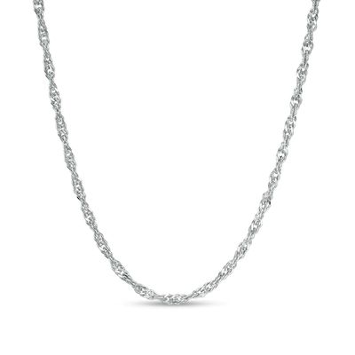 Previously Owned - 1.35mm Singapore Chain Necklace in Sterling Silver - 18"