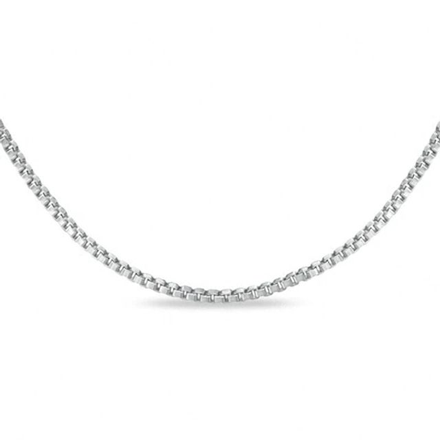 Previously Owned - 1.0mm Box Chain Necklace in 10K White Gold - 16"