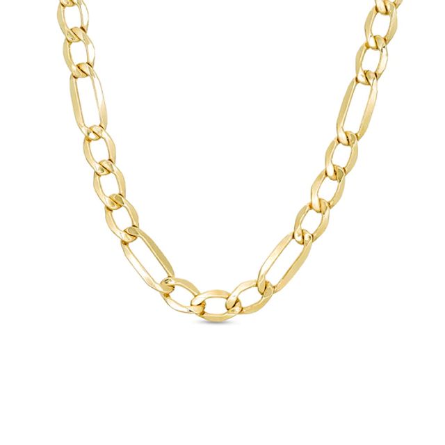 Men's 6.0mm Figaro Chain Necklace in Solid 14K Gold - 24