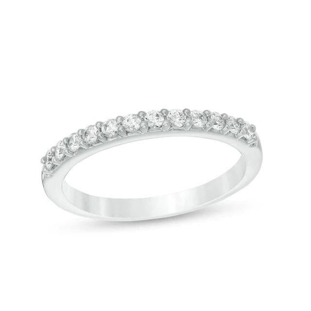 Previously Owned - 1/3 CT. T.w. Colorless Diamond Band in 18K White Gold