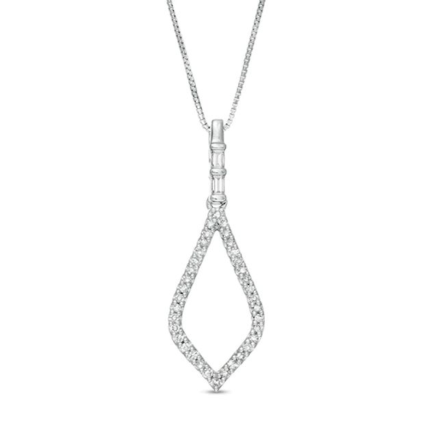 Previously Owned - Marilyn Monroeâ¢ Collection 1/5 CT. T.w. Diamond Teardrop Pendant in 10K White Gold