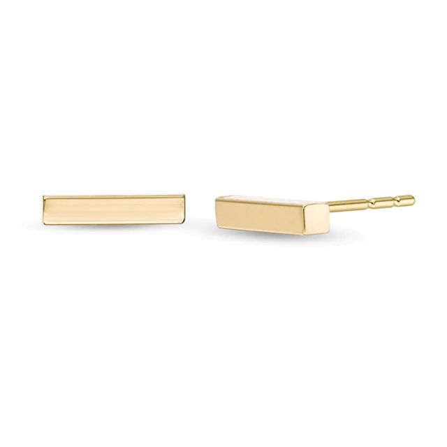 Previously Owned - 2.0mm Bar Stud Earrings in 14K Gold