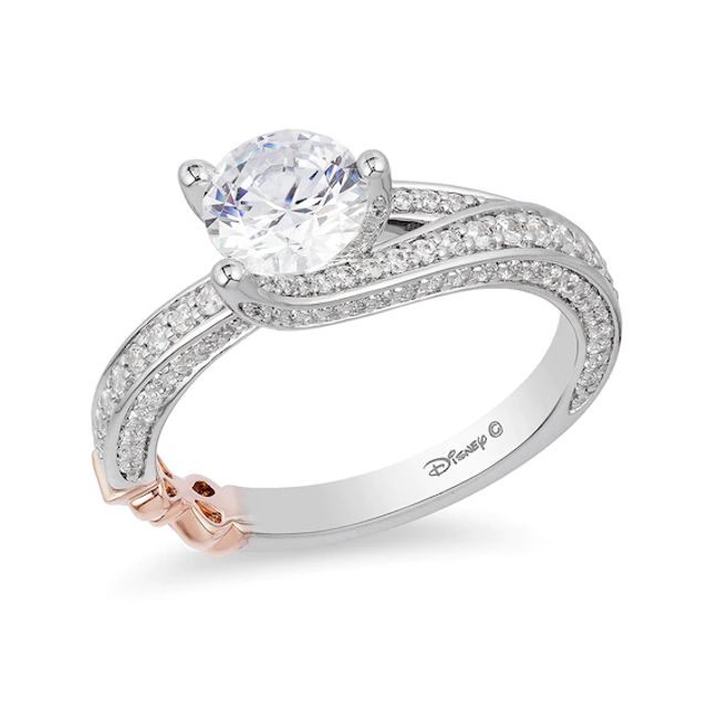 Previously Owned - Enchanted Disney Snow White 1-1/2 CT. T.w. Diamond Engagement Ring in 14K Two-Tone Gold