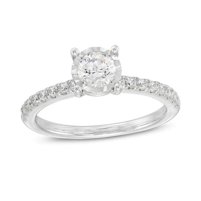 Previously Owned - 3/4 CT. T.w. Diamond Engagement Ring in 14K White Gold