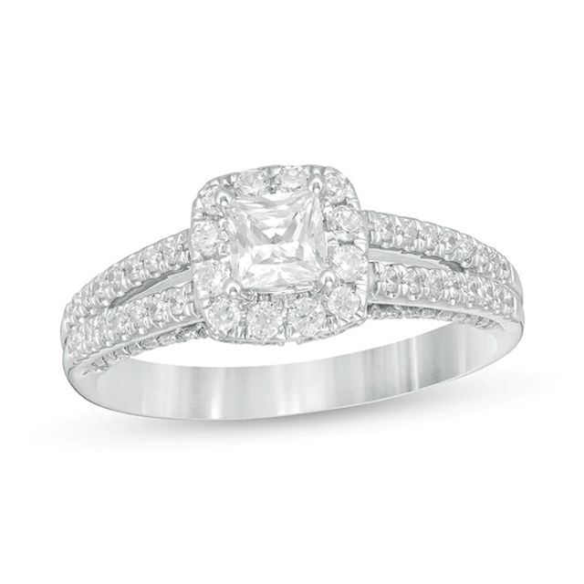 Previously Owned - Zales Private Collection 1 CT. T.w. Colourless Diamond Engagement Ring in 14K White Gold