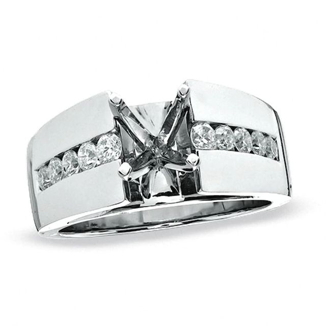 Previously Owned - 1/2 CT. T.w. Diamond Semi-Mount in 14K White Gold