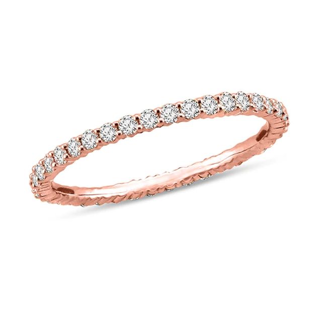Previously Owned - 1/2 CT. T.w. Diamond Eternity Wedding Band in 14K Rose Gold
