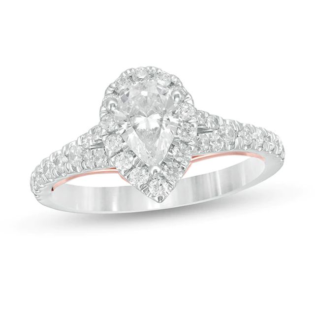 Previously Owned - Zales Private Collection 1 CT. T.w. Colourless Diamond Engagement Ring in 14K Two-Tone Gold