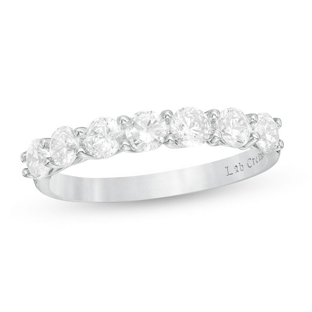 Previously Owned - 1 CT. T.w. Lab-Created Diamond Seven Stone Anniversary Band in 14K White Gold (F/Si2)