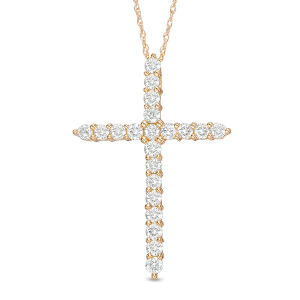 Zales 1/10 CT. T.w. Diamond Sideways Cross Necklace in Sterling Silver |  Westland Mall