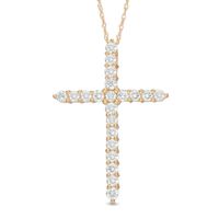 Previously Owned - 1 CT. T.w. Diamond Cross Pendant in 14K Gold