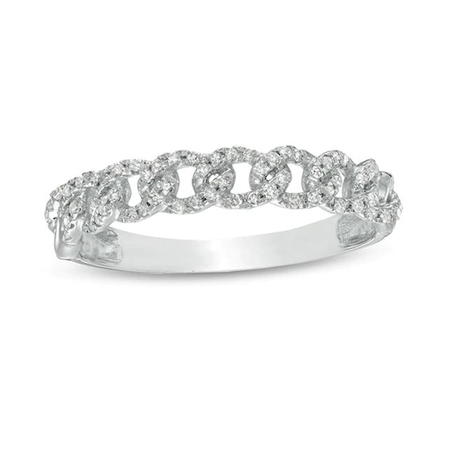 Previously Owned - 1/6 CT. T.w. Diamond Link Band in 10K White Gold