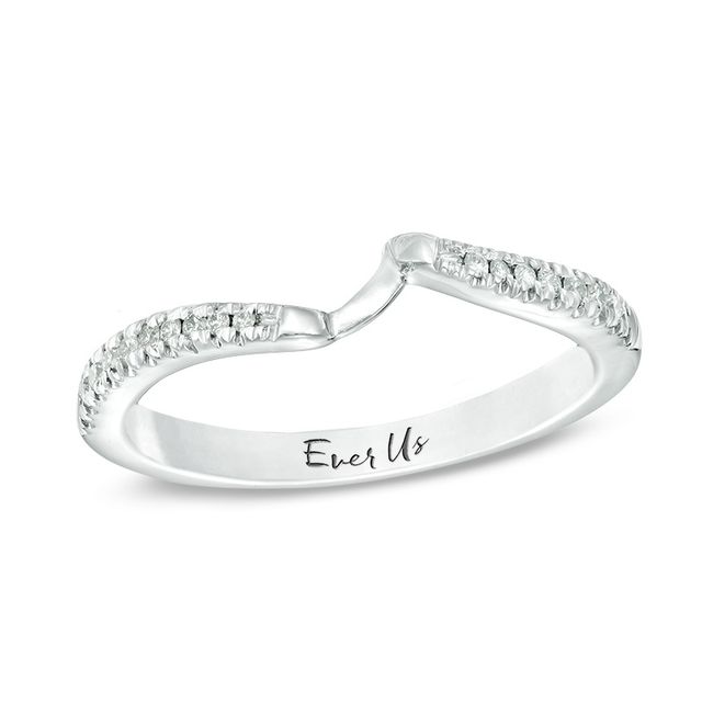 Previously Owned - Ever UsÂ® 1/8 CT. T.w. Diamond Contour Band in 14K White Gold