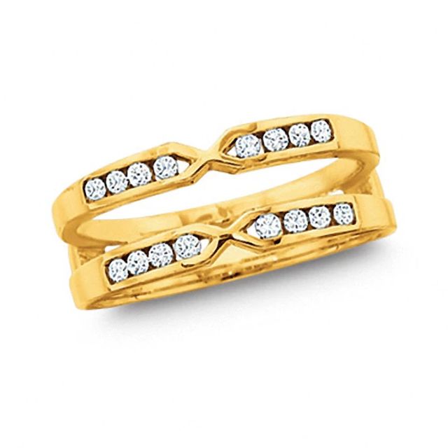 Previously Owned - 1/4 CT. T.w. Channel-Set Diamond Solitaire Enhancer in 14K Gold