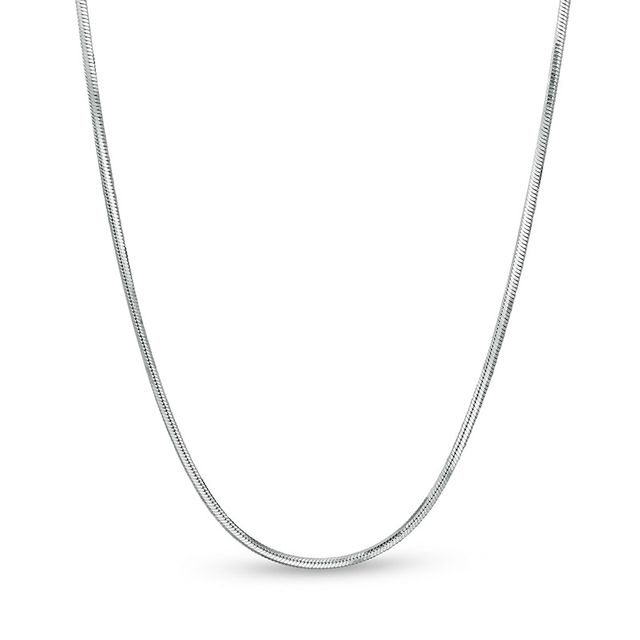 Previously Owned - Made in Italy Men's 0.8mm Adjustable Snake Chain Necklace in 14K White Gold - 22"
