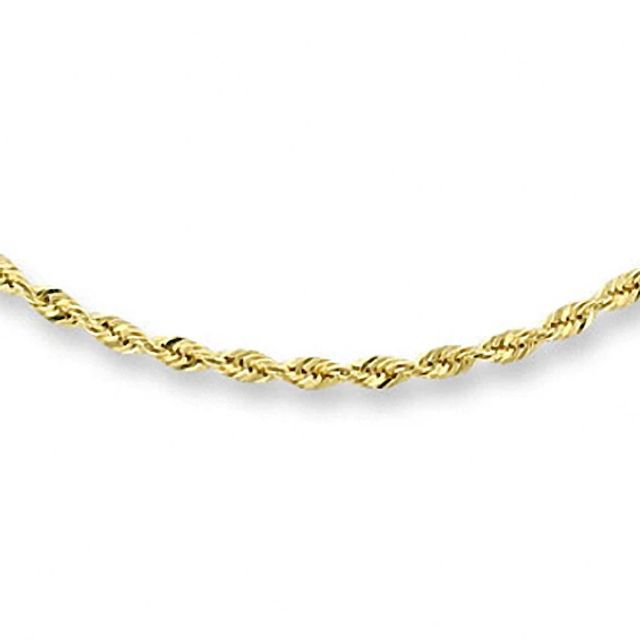 Previously Owned - 3.0mm Diamond-Cut Glitter Rope Chain Necklace in 10K Gold - 20"