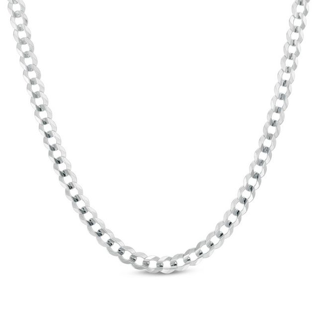 Previously Owned - Men's 4.7mm Curb Chain Necklace in 14K White Gold - 24"