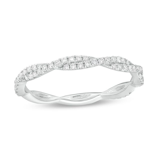 Previously Owned - 1/3 CT. T.w. Diamond Twist Band in 10K White Gold