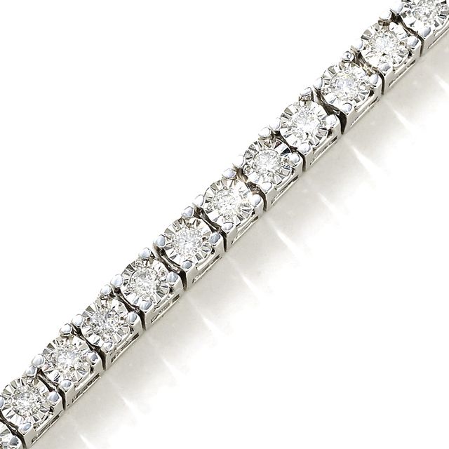 Previously Owned - 1-1/2 CT. T.w. Diamond Tennis Bracelet in Sterling Silver