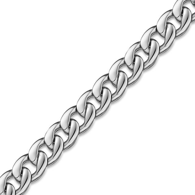 Previously Owned - Men's 13.5mm Curb Chain Necklace in Stainless Steel - 22"
